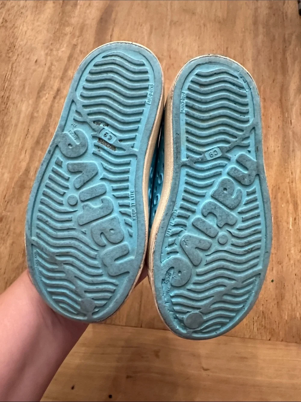 Native Kids Slip-On Water Shoes in Aqua Blue- C9